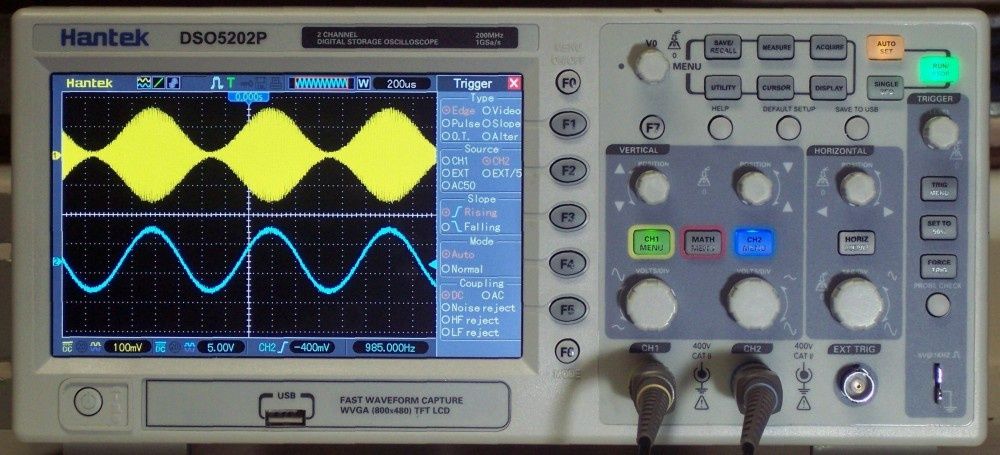 Осцилограф Hantek DSO5202P 200Mhz 1GSa/s