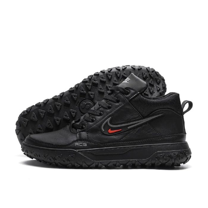 Зимові кросівки чоловічі шкіряні на хутрі Nike Acg Black 40-45р