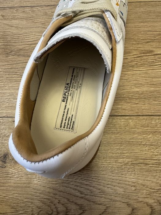 кеды Maison Margiela Gats mm6 painted white с краской