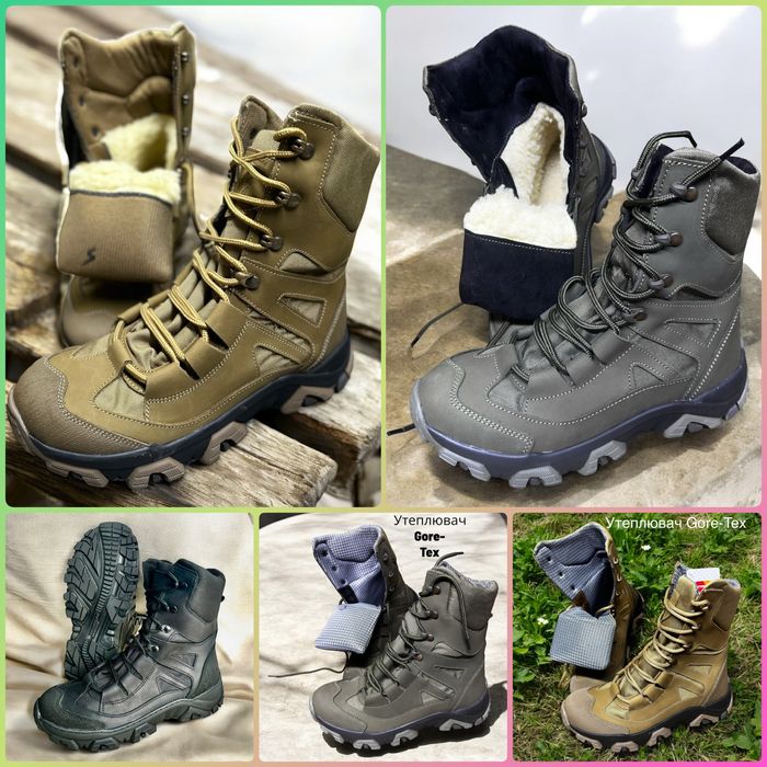 Берці зимові/демі хутро штучне натуральне -20°утеплювач Gore-Tex 40-46