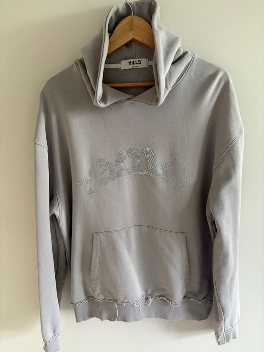 Bluza Hills bawełniana oversize napis cyrkonie jak nowa