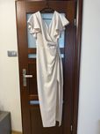 Kremowa sukienka maxi L