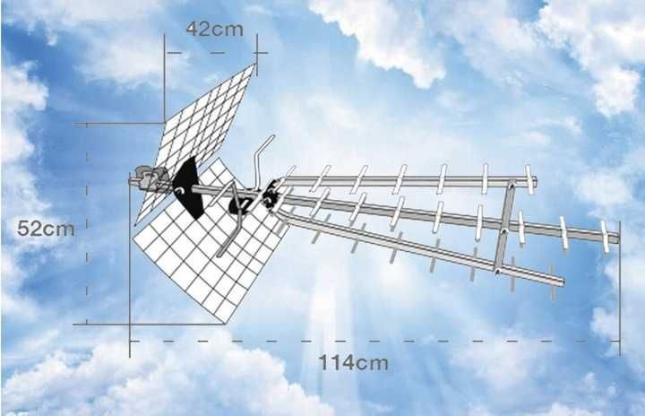 Antena zewnętrzna Metronic 415049 DVB-T2 54dB
