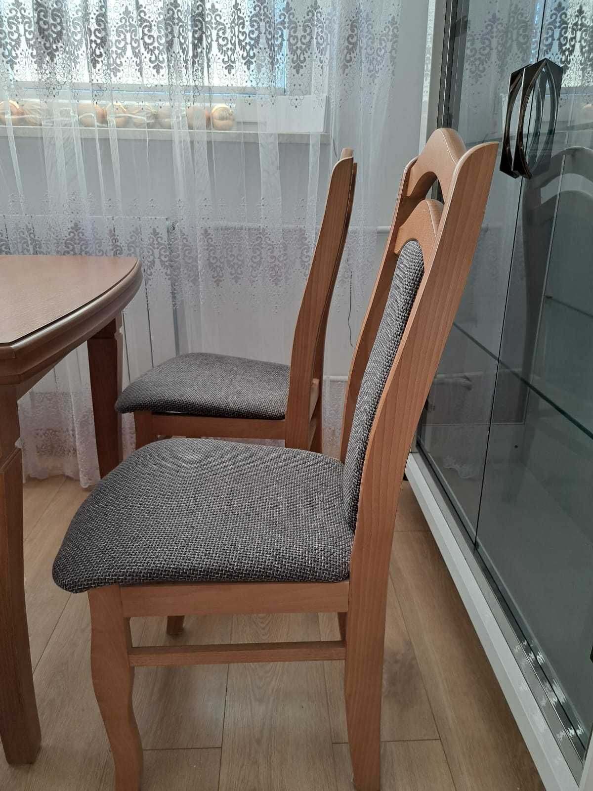 Stół rozkładany 90x90x240 + 4 krzesła