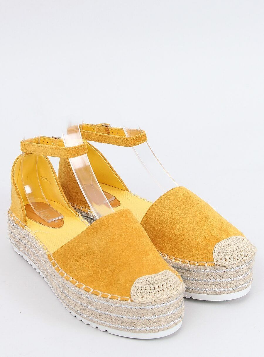 Espadryle Sandałki Miodowe 2138 Yellow