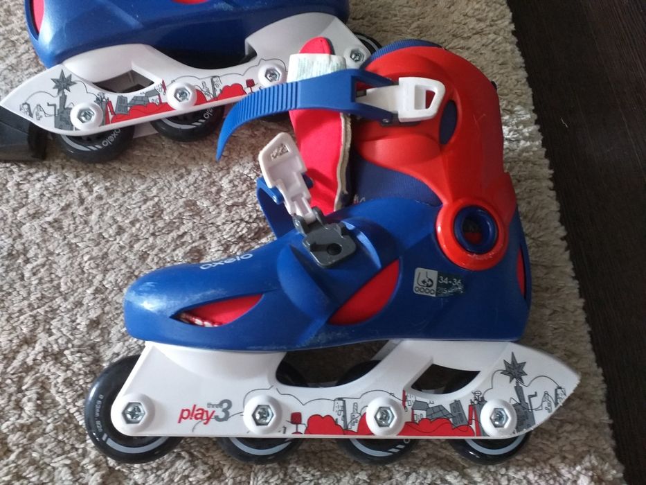 Rolki oxelo z decathlon i ochraniacze