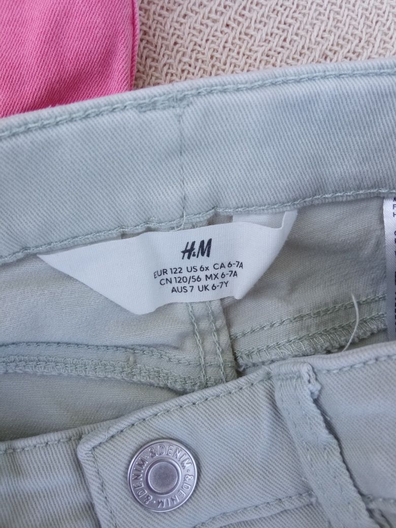 Szorty krótkie spodenki bawełniane z diagonalu H&M Coccodrillo r.122