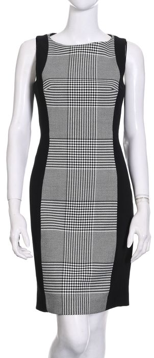 H&M elegancka czarno-biała sukienka kratka 36