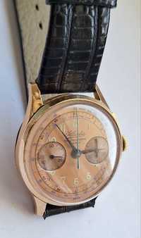 Złoty 18 k Zegarek Atlantic chronographe suisse