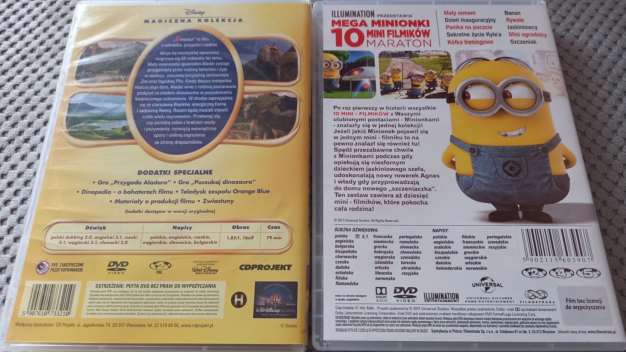 Dinozaur plus minionki dvd