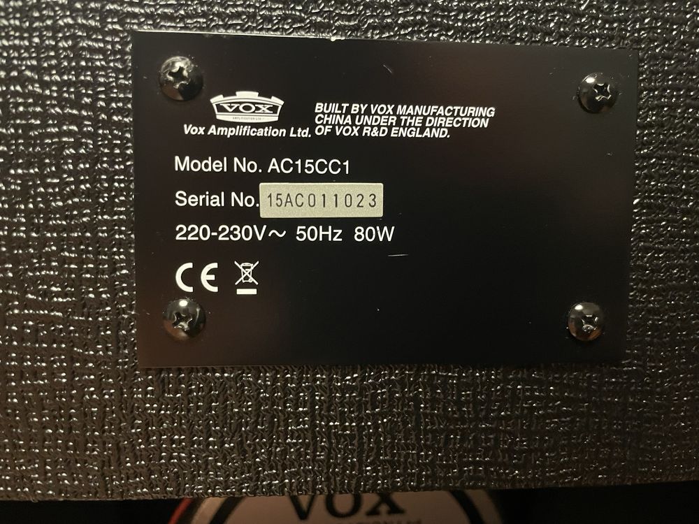 Vox AC 15 CC1 Lampowe Combo