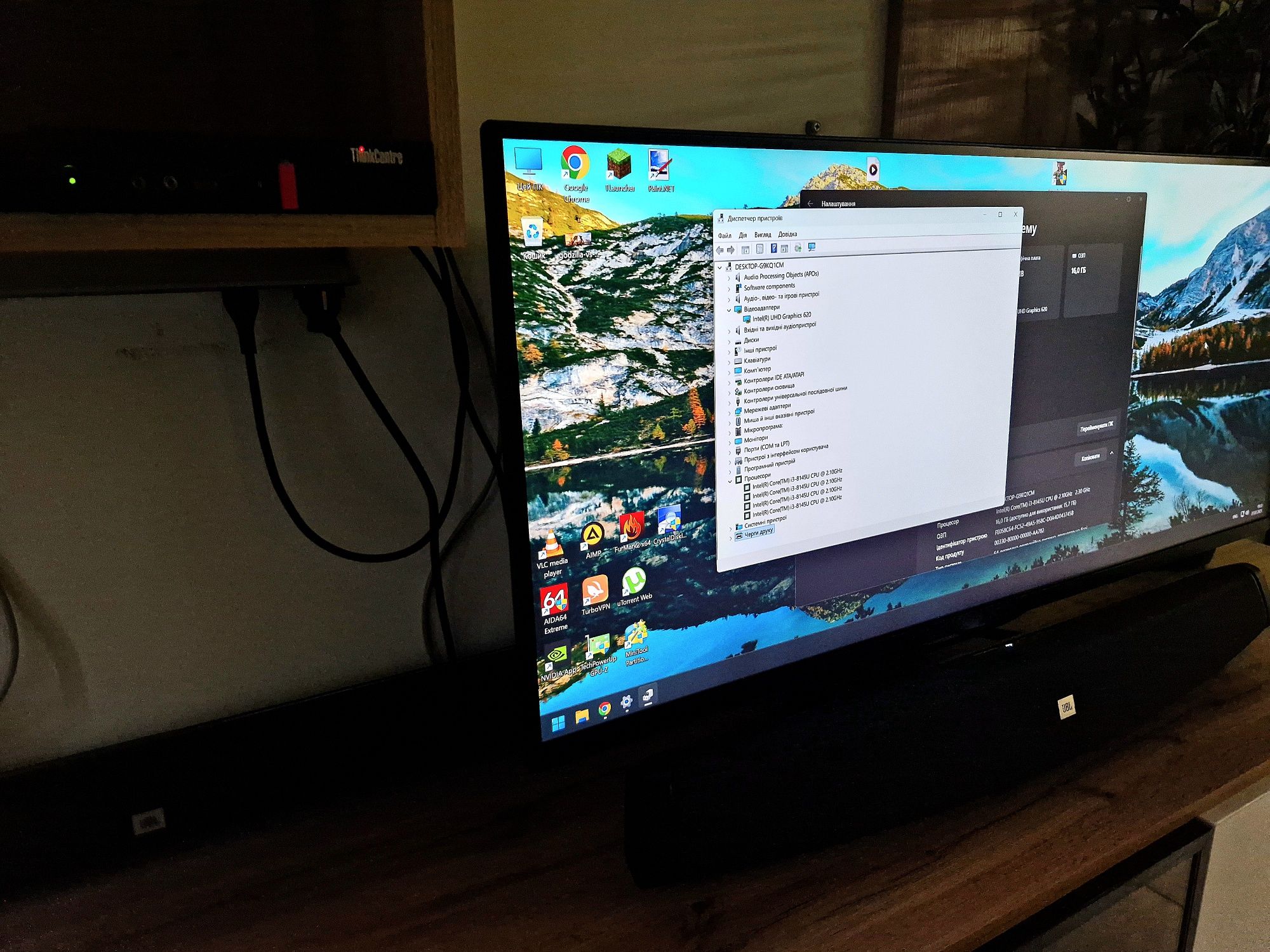 Міні комп Lenovo ThinkCentre M630e i3 8145U 3.9GHz 16GB DDR4 SSD 128Gb