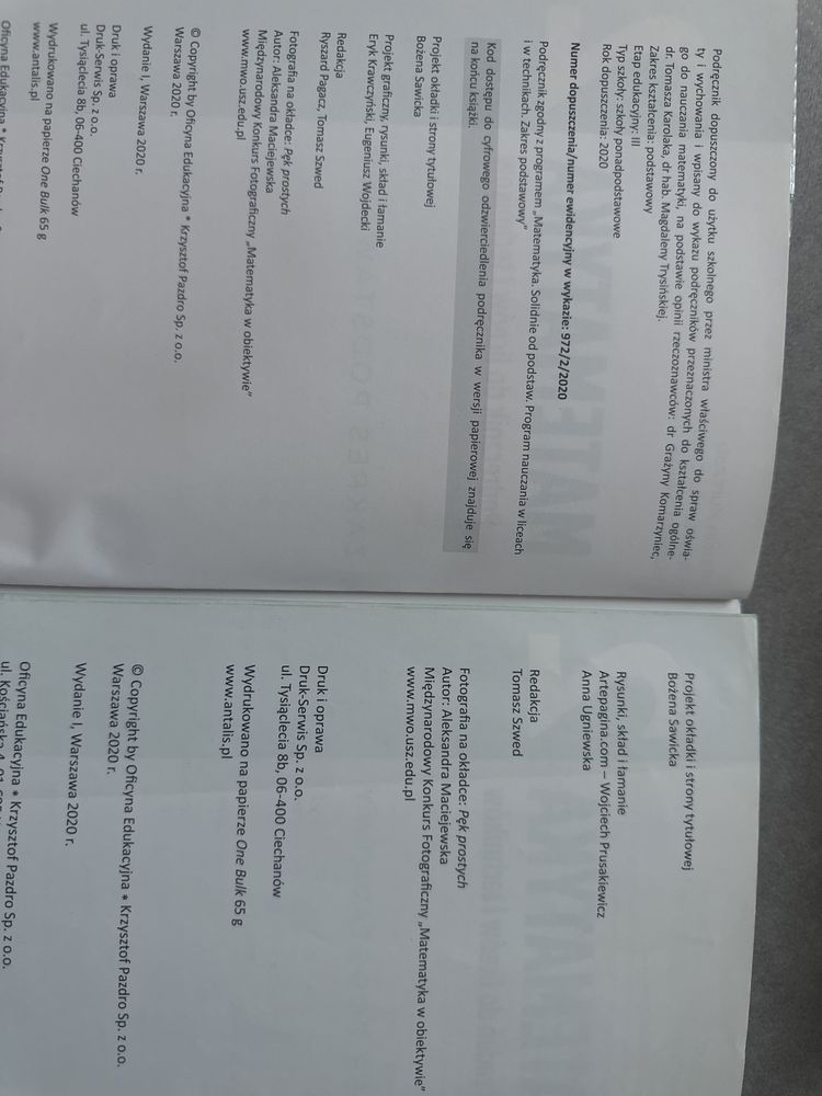 Matemtyka 2 pazdro (podrecznik i zbiór zadań)