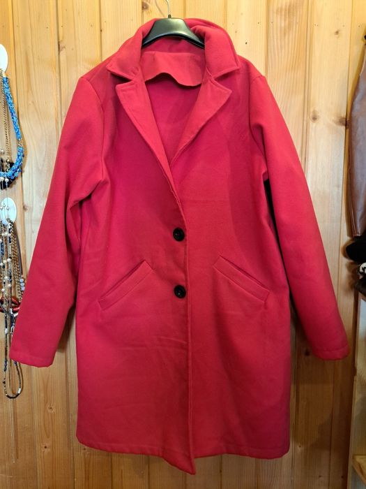 Płaszczyk jesienny czerwony