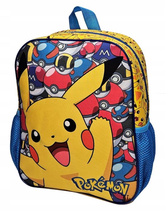 Plecak przedszkolny Pokemon Pikachu sztywny przód 24x29x9,5cm
