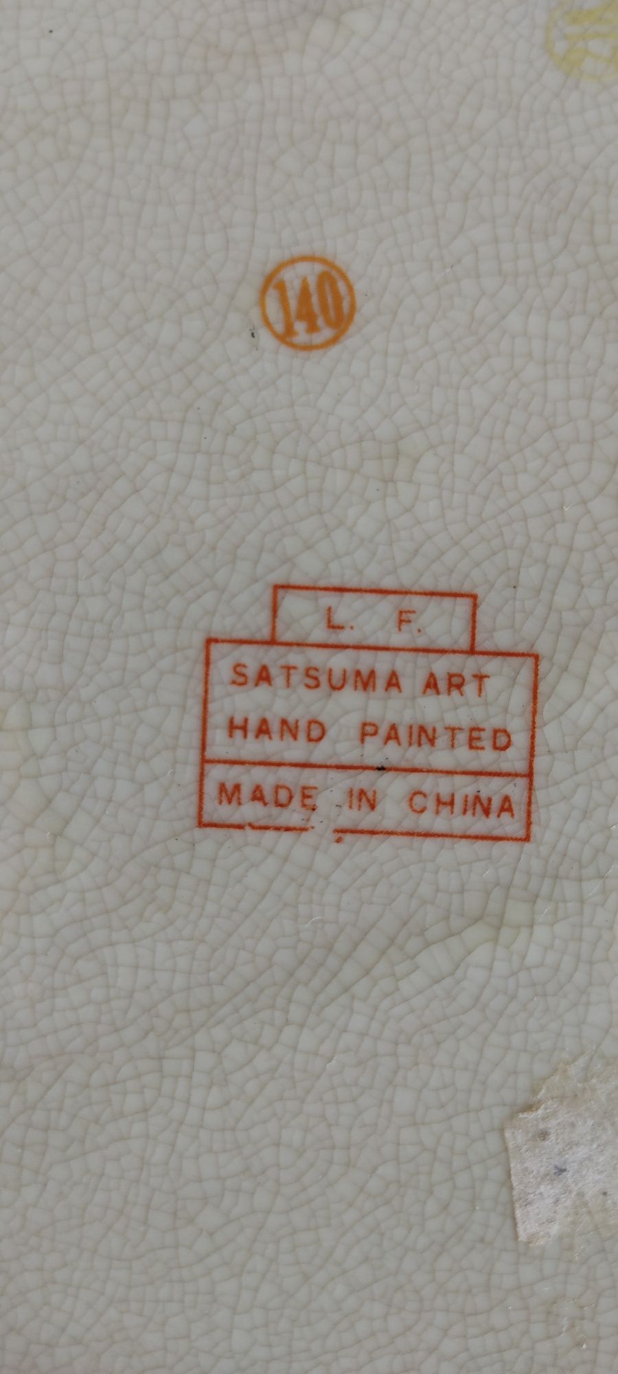 Grande placa Satsuma cerâmica
