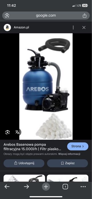 AREBOS – filtr piaskowy z kulkami filtracyjnymi (w zestawie)