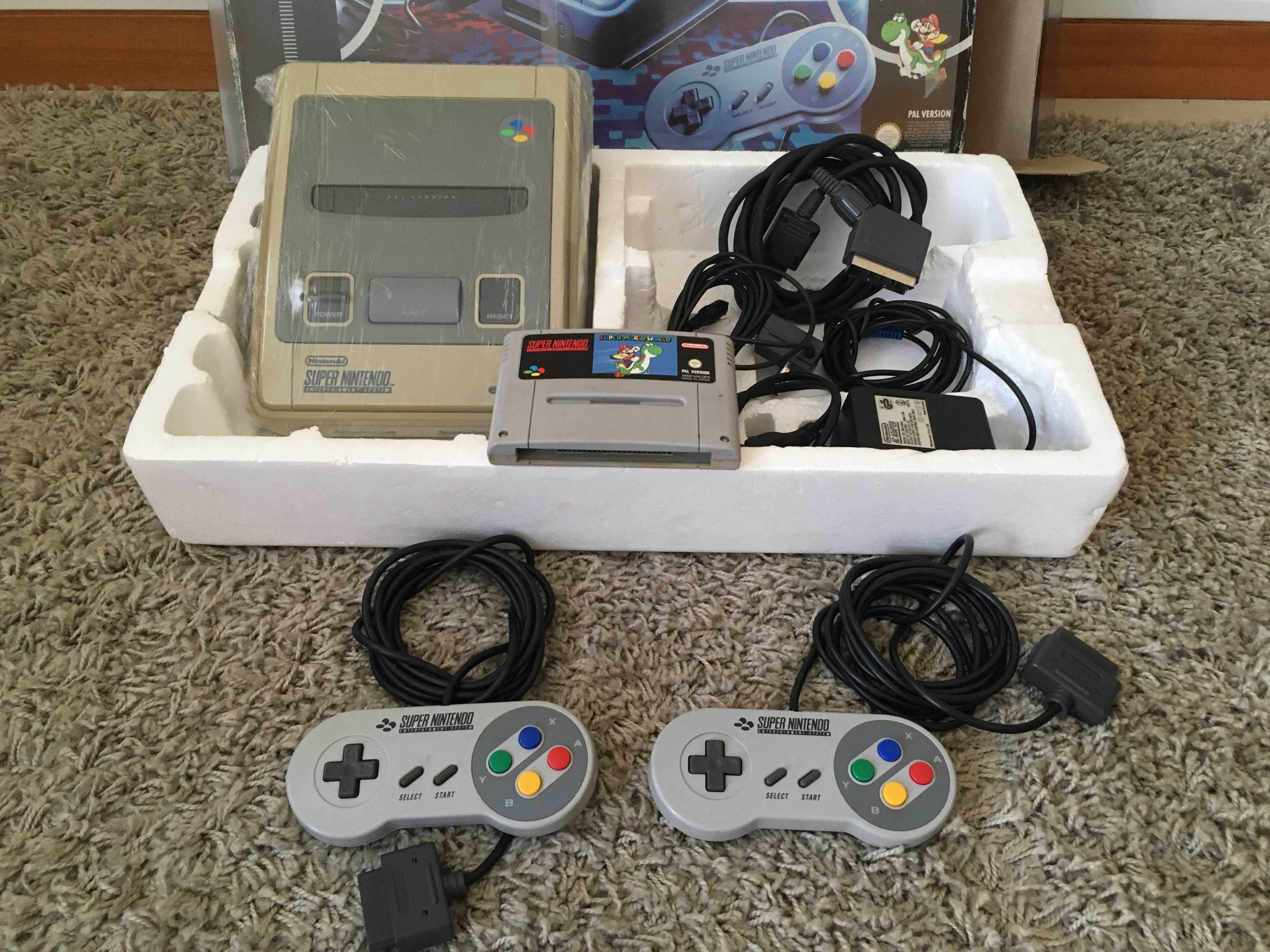 Consola snes supernintendo super nintendo + jogos + adaptador