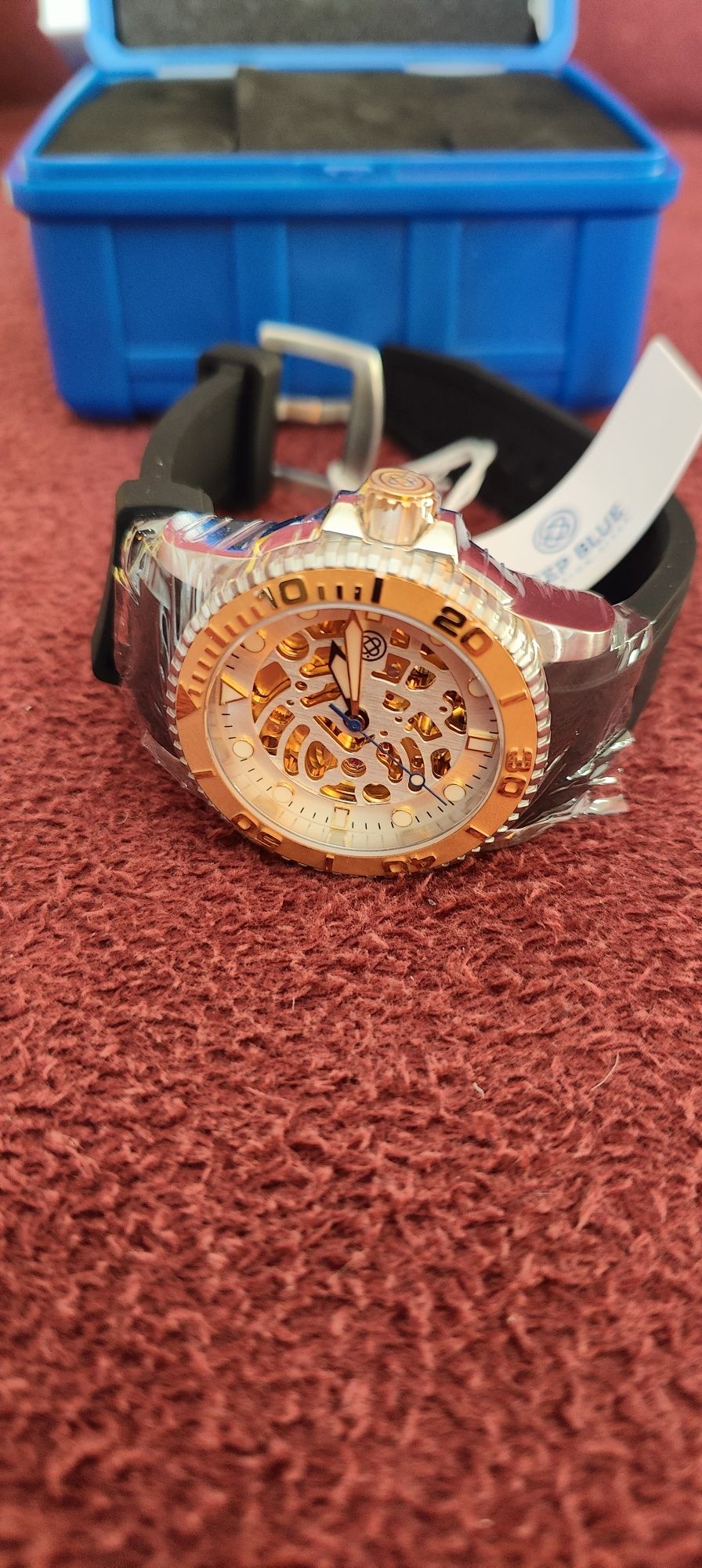 Zegarek Deep Blue Skeleton - szafir 44mm nowość na rynku