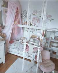 Łóżko dla dziecka domek białe  z materacem