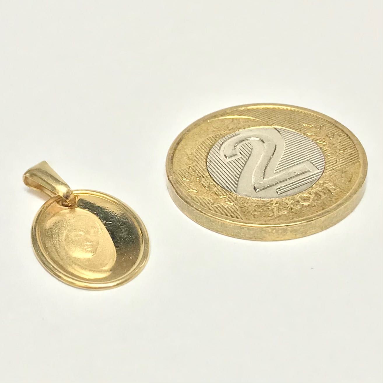 Złoty MEDALIK wisiorek 14K Matka Boska BOZIA 1.5cm