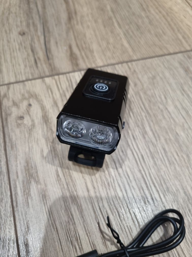 Lampka rowerowa led  ładowanie usb