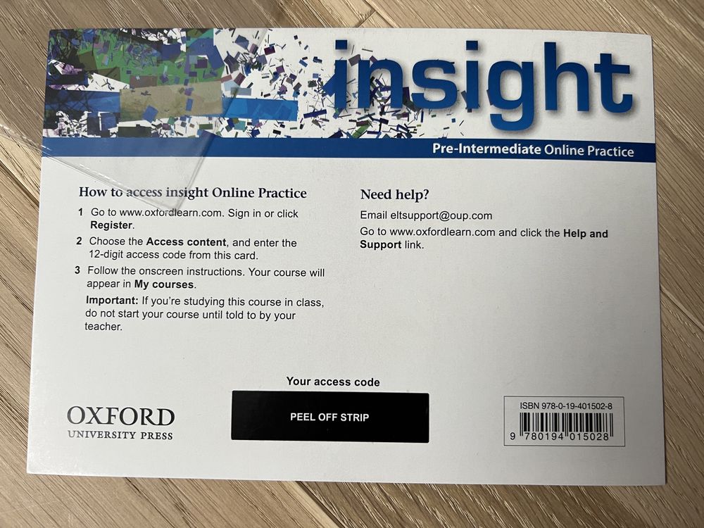 Insight Pre-internediate / Intermediate Online Practice Kod teacher’s
