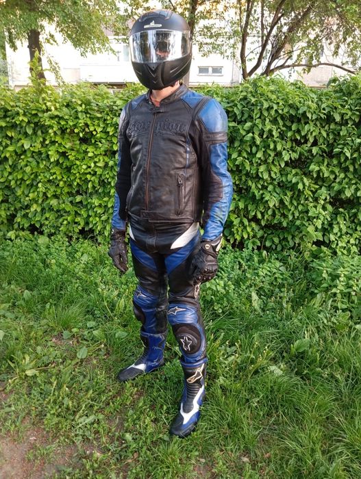 Мото костюм мото екіпіровка з натуральної шкіри