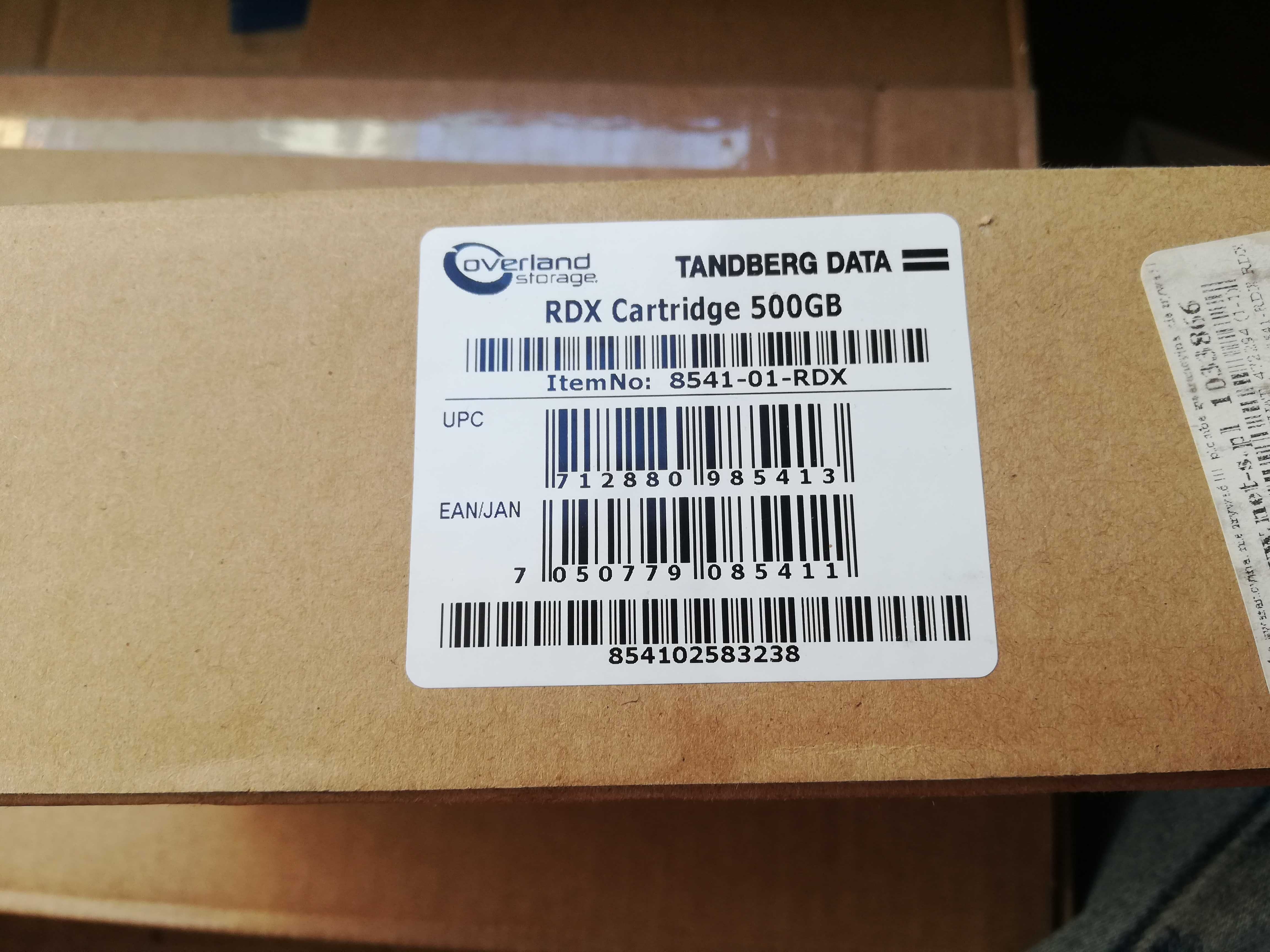 Tandberg 8541-01-RDX zapasowy nośnik danych kaseta RDX 500 GB