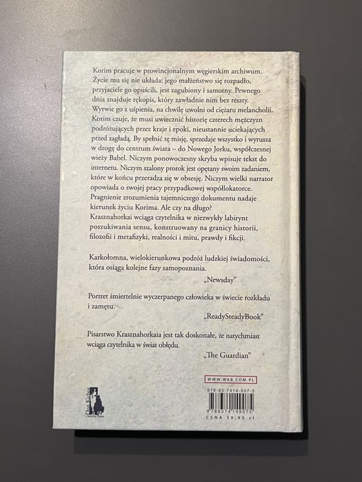 Laszlo Krasznahorkai Wojna i wojna