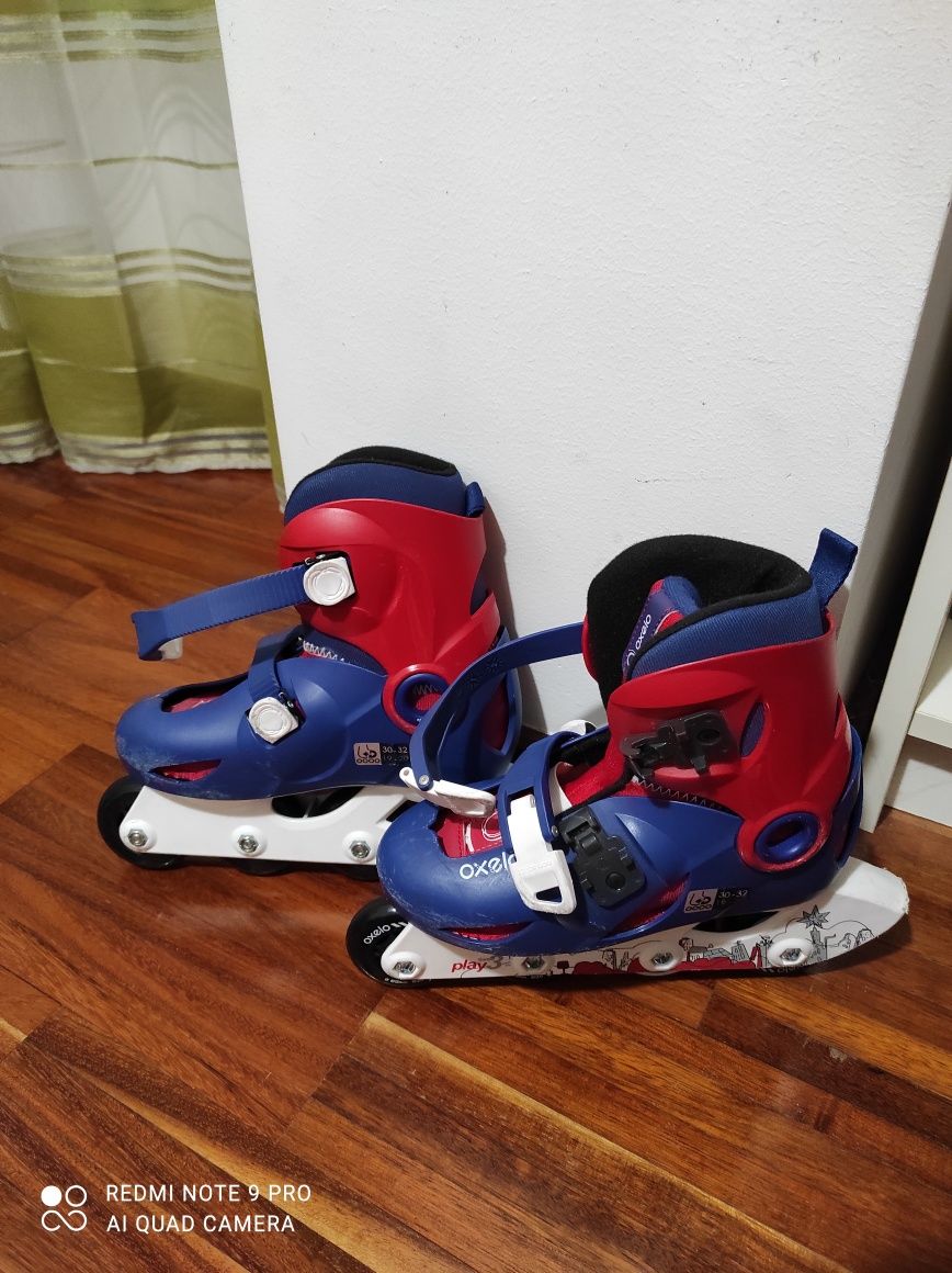 Patins em Linha pouco uso n.30-32