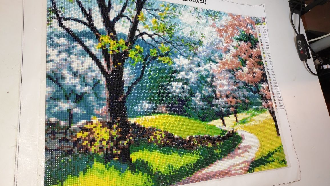 Картина, викладка камінням, алмазная техника,