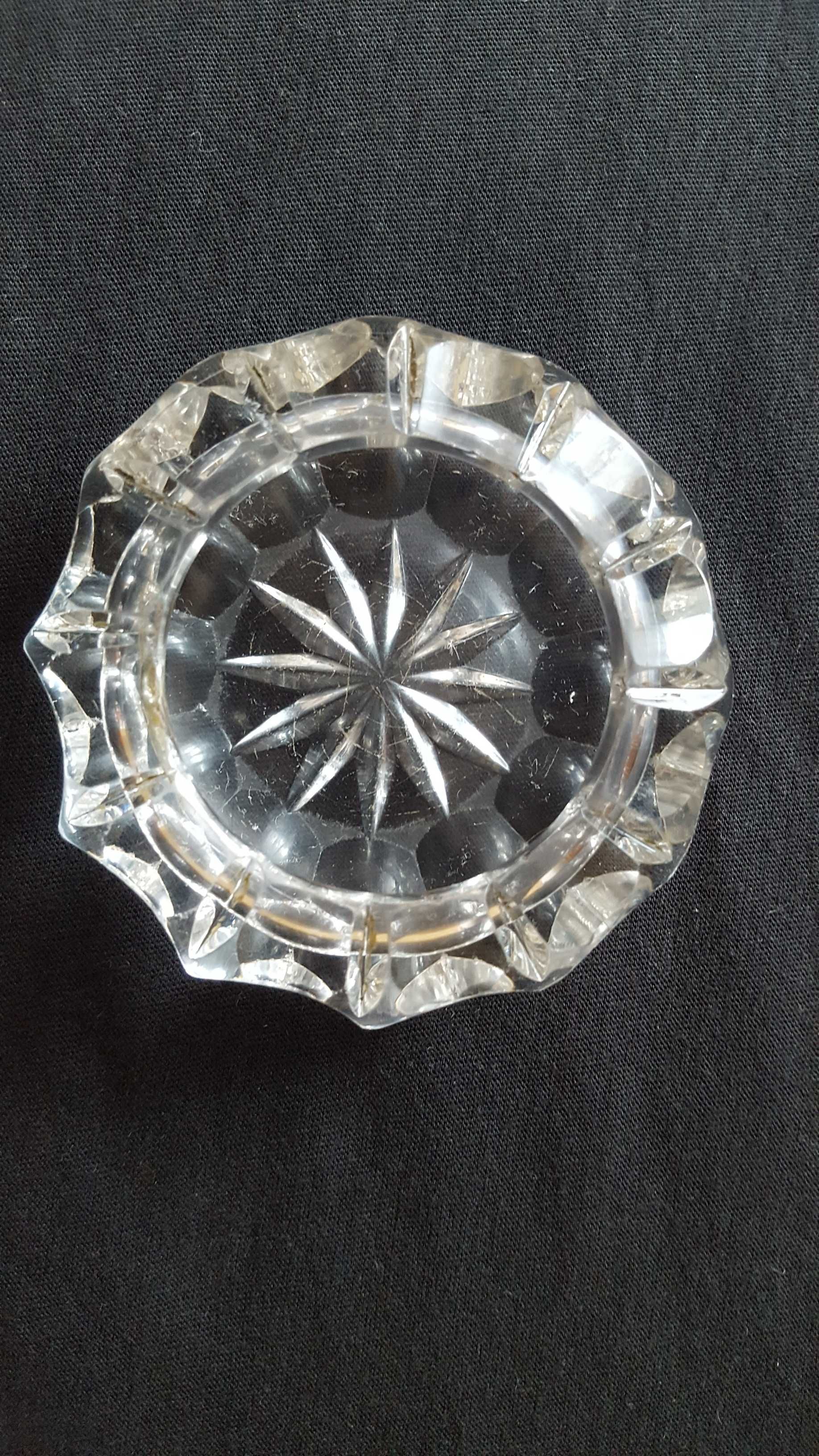 Kryształy półmisek misa flakon cukiernica popielniczka