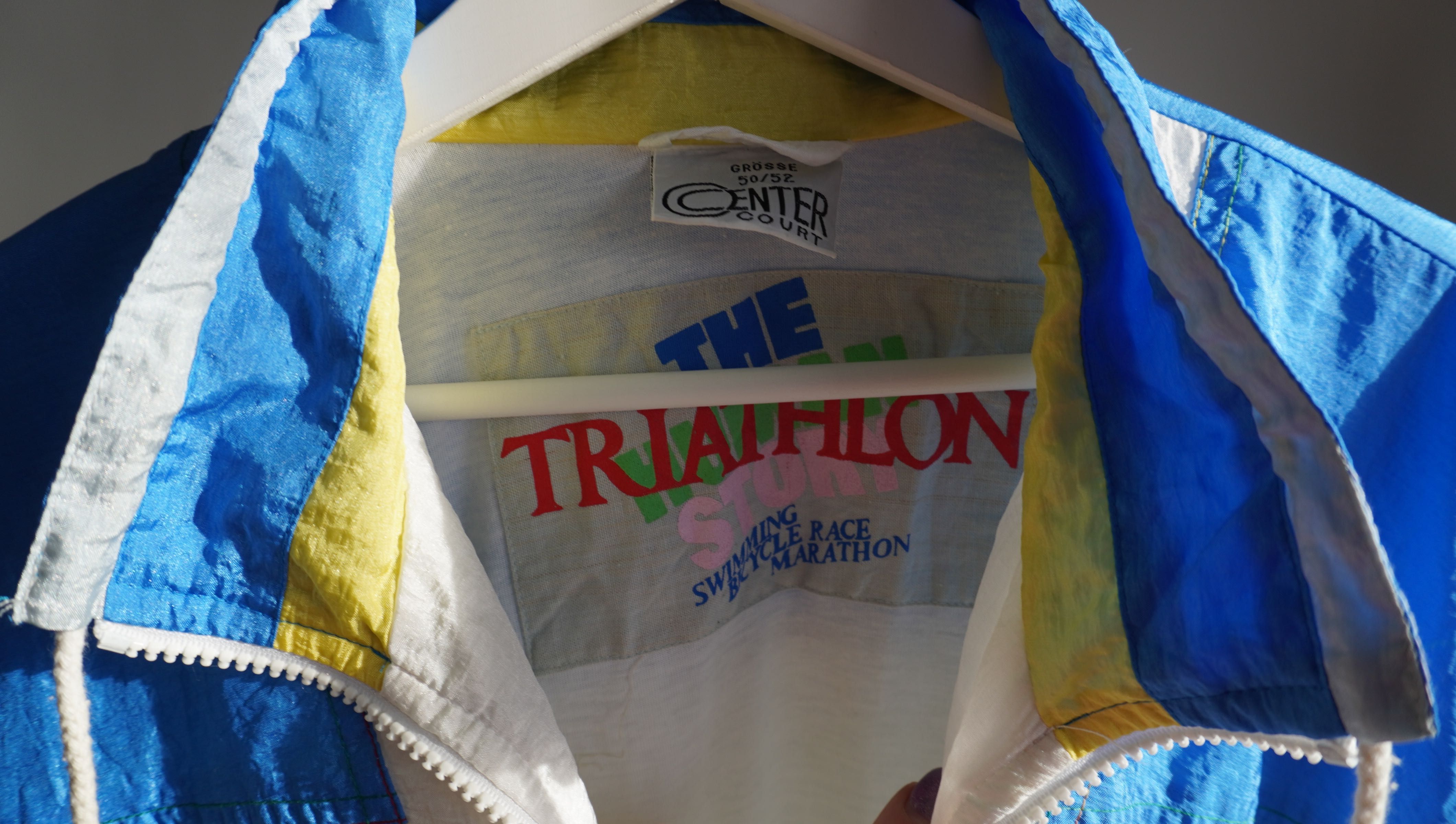 Triathlon bluza kurtka szelest ortalion vintage retro y2k boxy lata 80