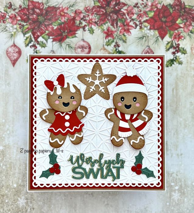 Kartka świąteczna handmade, Boże Narodzenie z kopertą ręcznie robiona