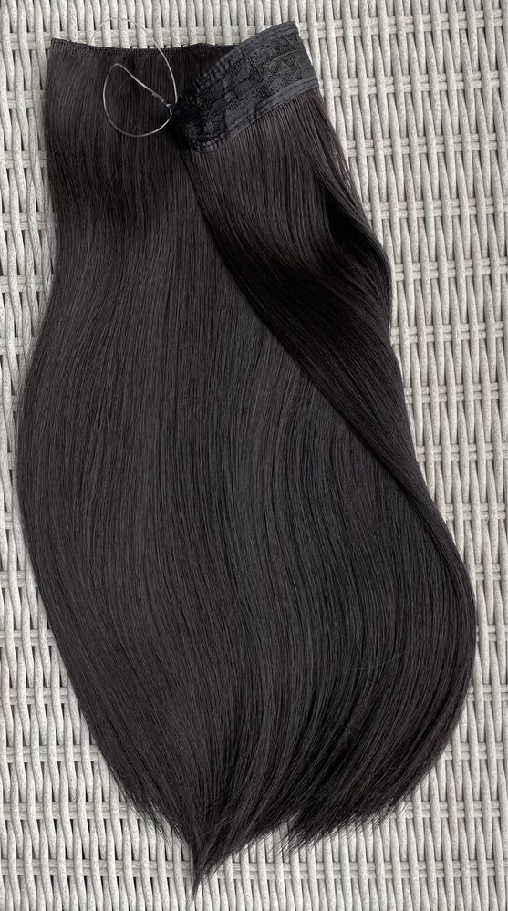 Włosy doczepiane, naturalna czerń, włosy na żyłce ( 426 )