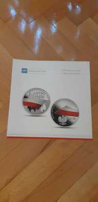 folder do monety 100 lecie Polskiej flagi państwowej