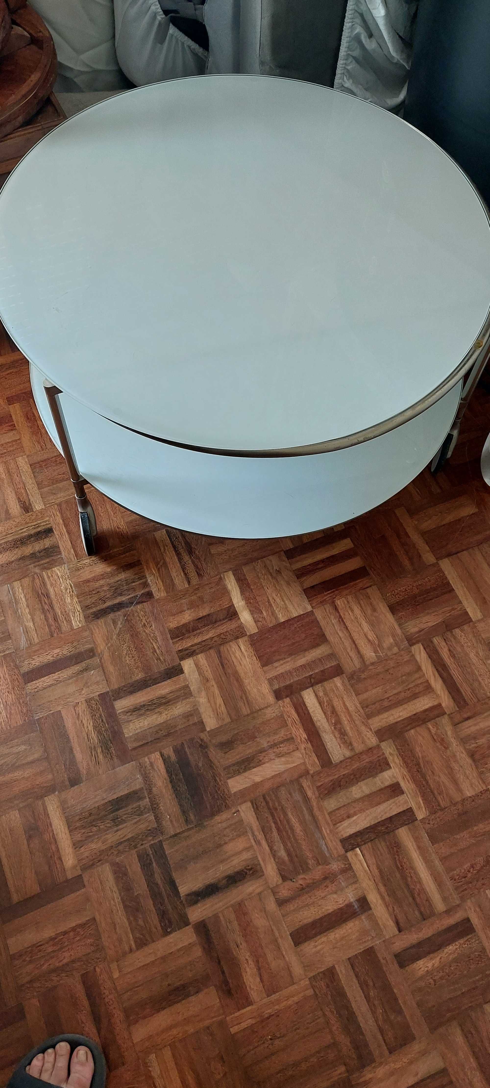 Mesa vidro e inox