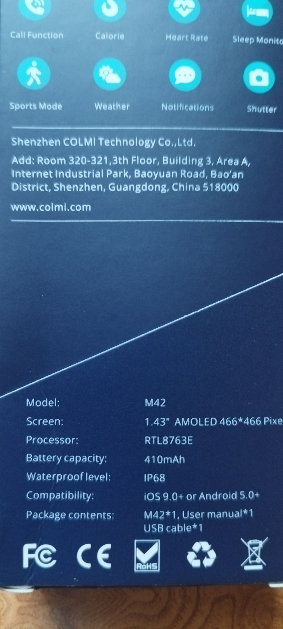 Super Amoled 1.43 cala 466x466 Colmi M42 nowy Always On Display
