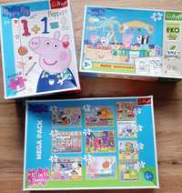 Puzzle Świnka Peppa 3 zestawy