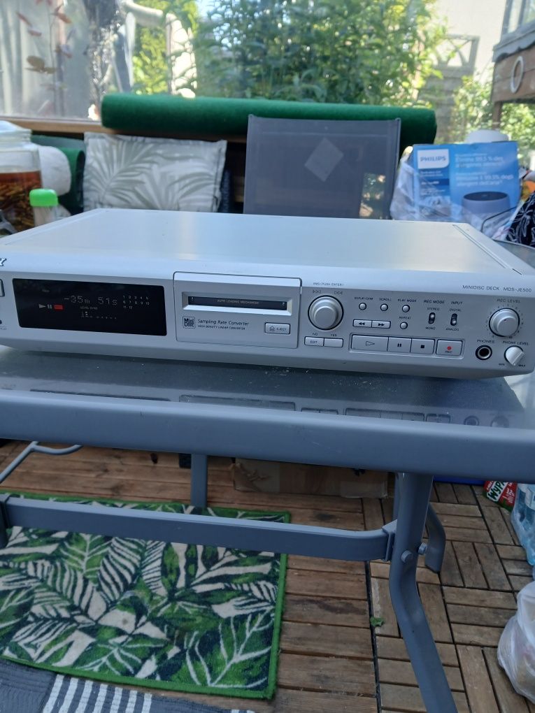 Sony odtwarzacz nagrywarka Minidisc MDS-JE500 srebrny