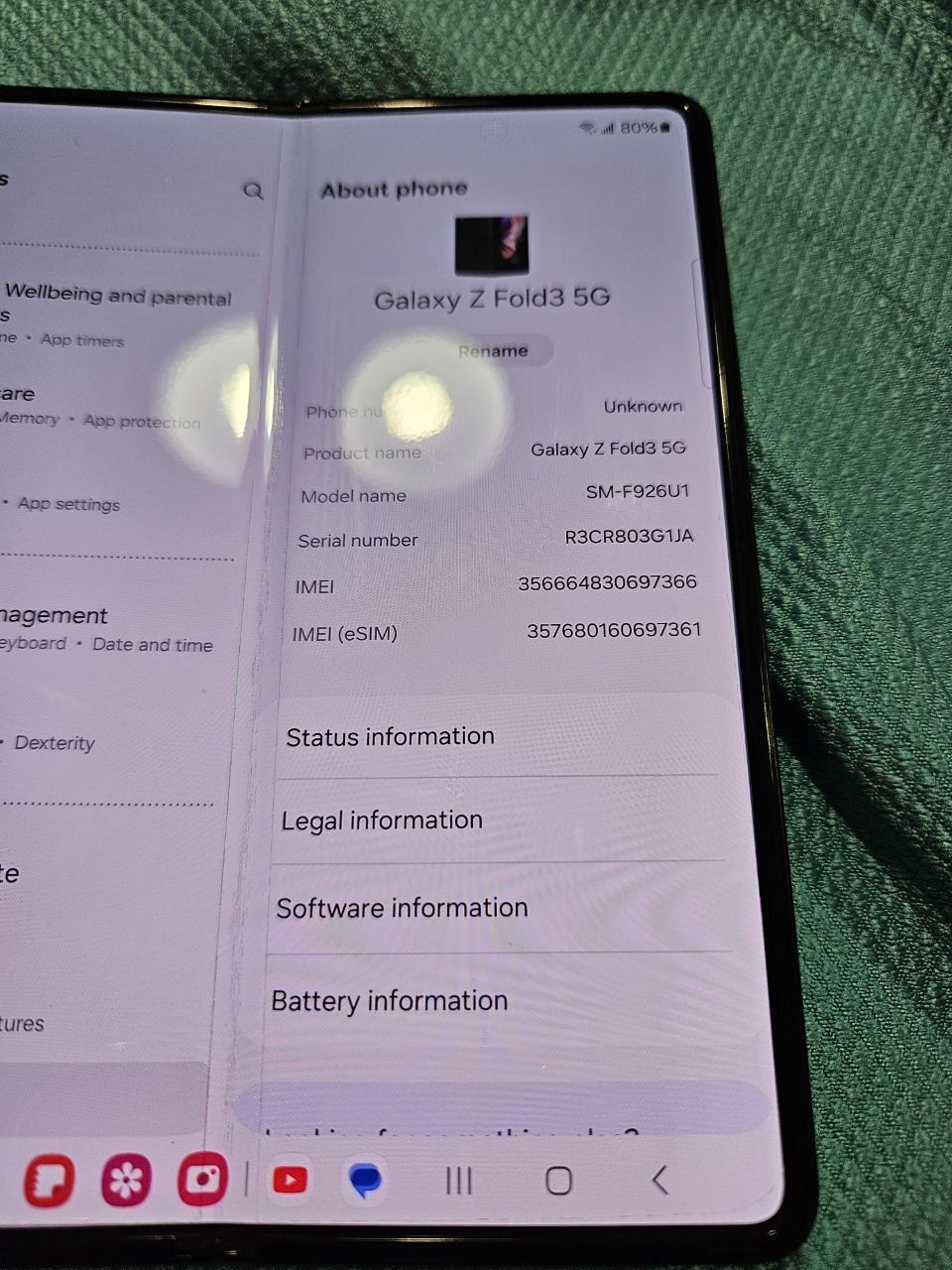 Samsung Galaxy Z Fold 3 (5G) 12/512