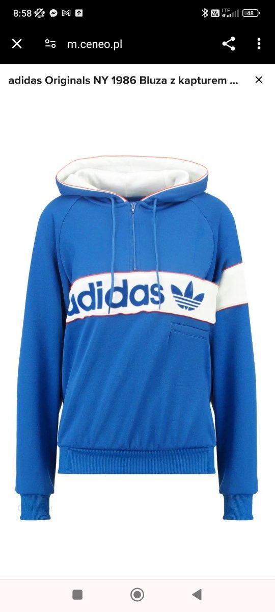 Bluza adidas z kapturem adidas orginals ny 1986 hooddie