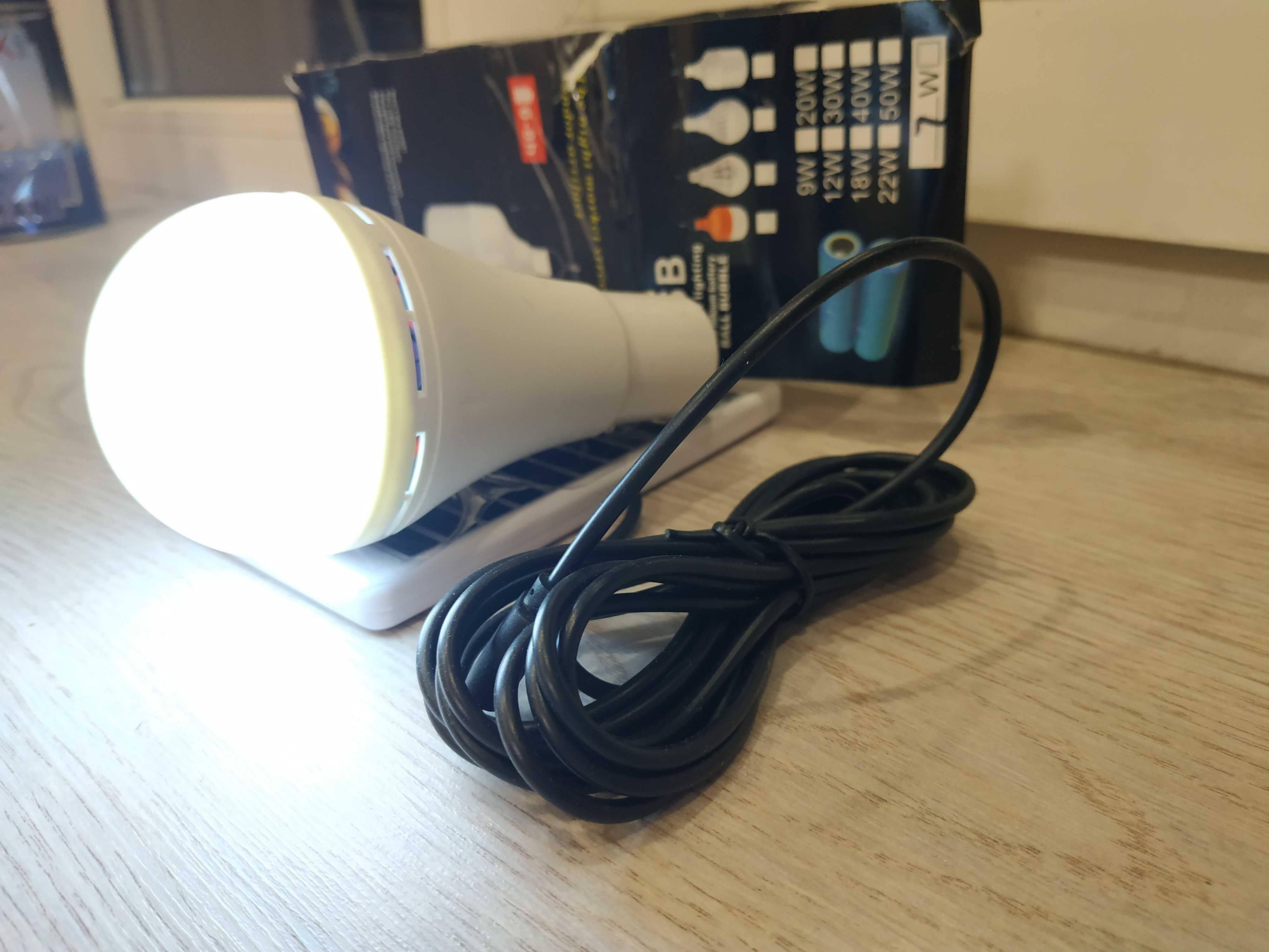 Лампа /зарядка от солнечной панели / на аккумуляторе / USB / НОВАЯ