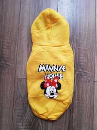 Żółta bluza z kapturem dla psa Myszka Minnie Disney L