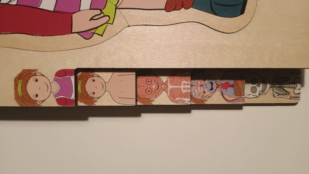 Drewniana układanka ciało człowieka puzzle edukacyjne Playtive