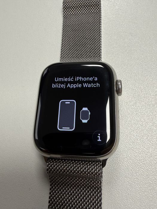 Apple Watch Series 7 Stainless steel case + steel milanese loop