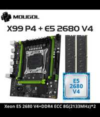 Игровой Комплект MOUGOL X99  LGA2011+Xeon E5 2680 V4 +DDR4 16GB2133MHZ