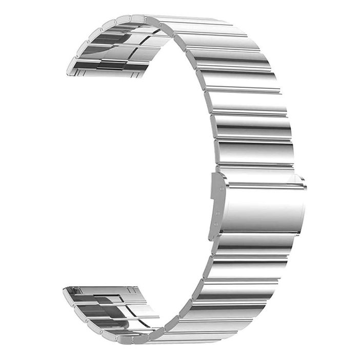 Ремінець металевий для годинника 22 мм Bead design Black / Silver