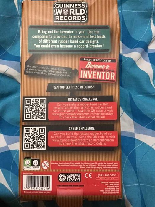 Конструктор guinness world records rubber band cars машина іграшка